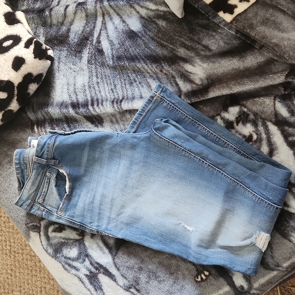 Distressed jeans